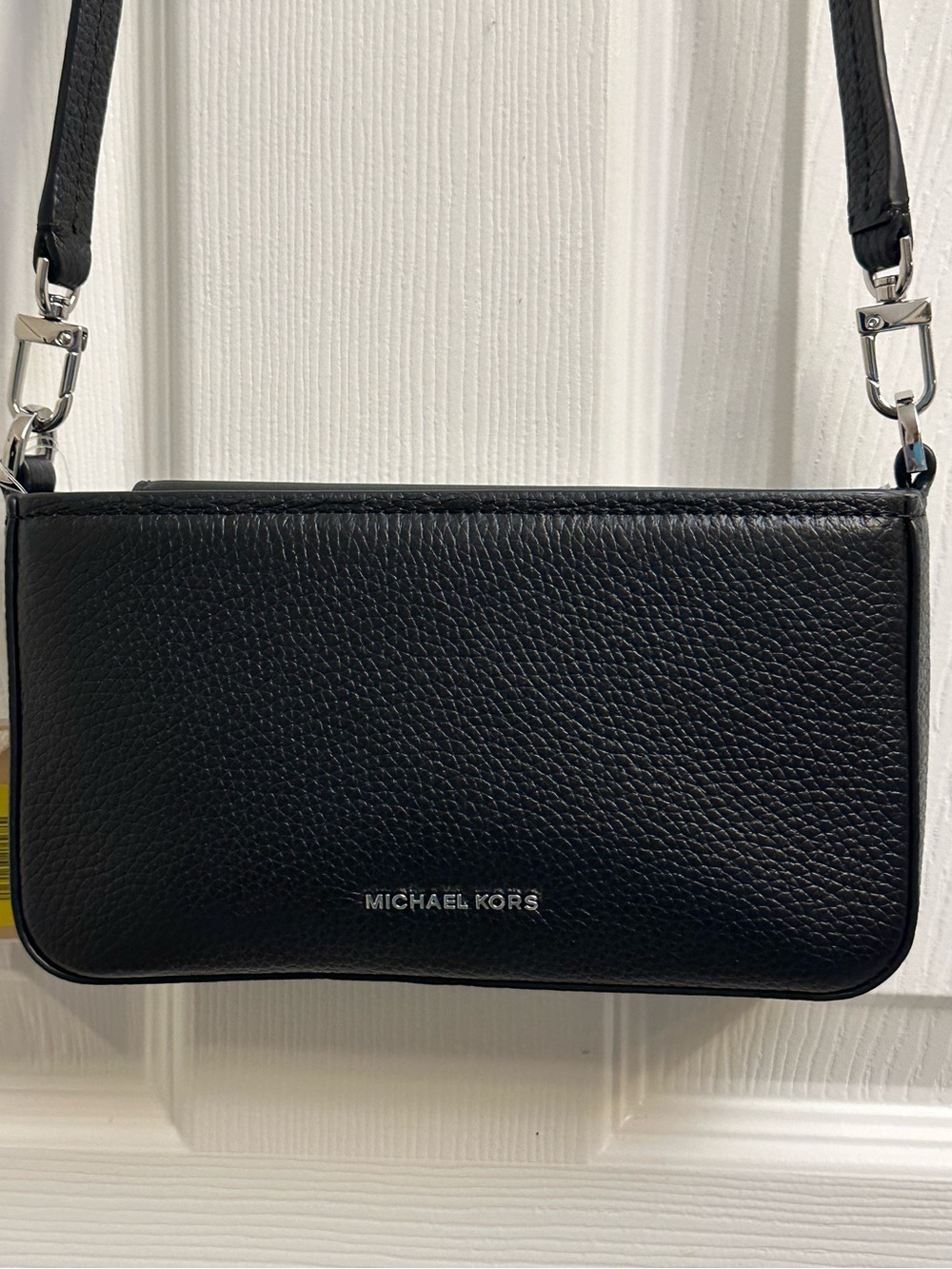 Michael Kors Black Pebbled Leather Crossbody Bag